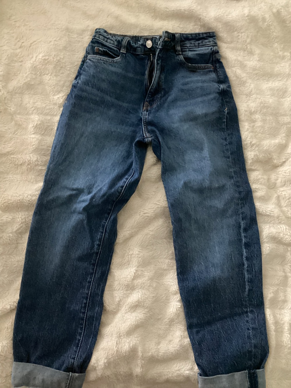 Zara woman Dark Blue Relaxed Jeans